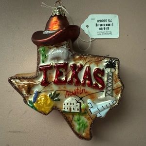 NWT Texas Lone Star State Christmas Ornament